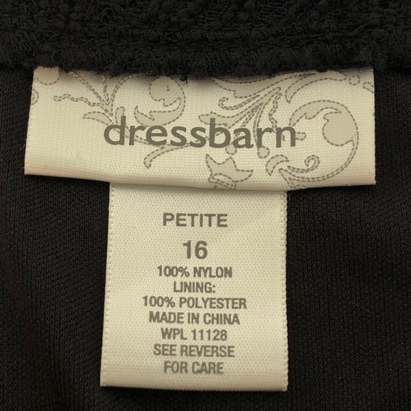 DressBarn Black Lace Skirt Petite 16 Plus size - Picture 5 of 13